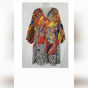 Peter Nygard With metalic threading Dress Or Cover-up Semi Sheer